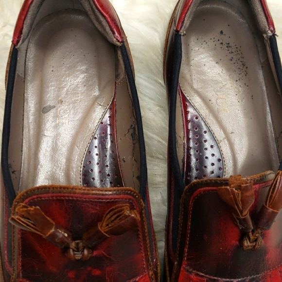 Sesto Meucci Brown Two Tone Kiltie Colorblock Driving Loafer 8.5N narrow - Picture 6 of 15